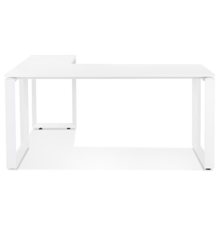 Design hoekbureau 'BAKUS' van wit hout en metaal - 160 cm