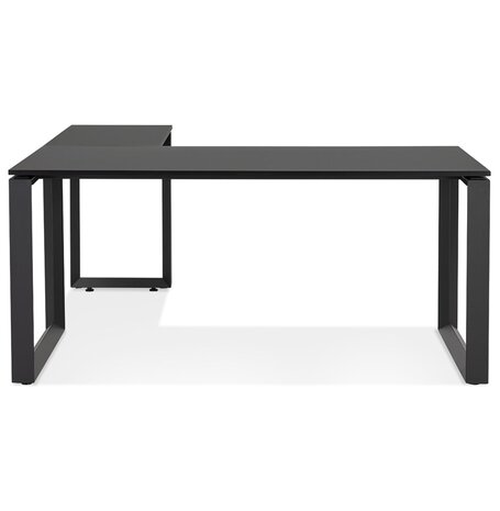 Design hoekbureau 'BAKUS' van zwart hout en metaal - 160 cm