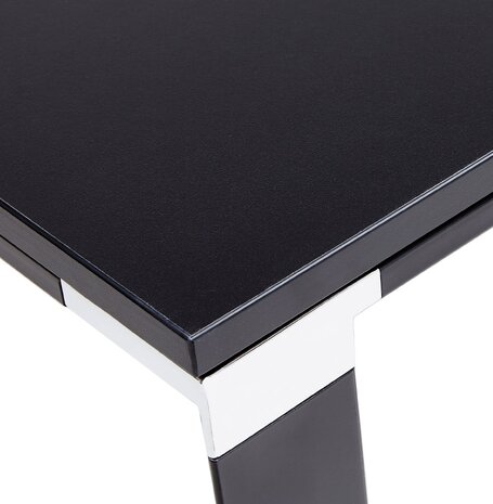 Groot recht directiebureau 'XLINE' in zwart hout - 200x100 cm