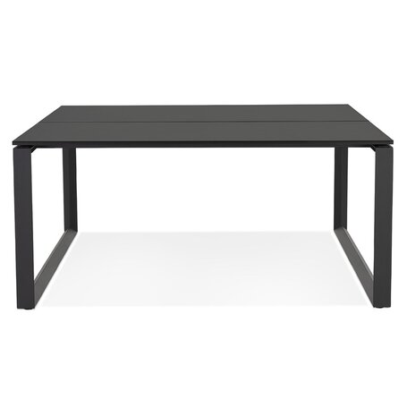 Zwarte vergadertafel / bench-bureau 'BAKUS SQUARE' - 140x140 cm