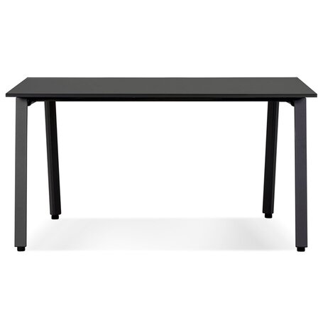 Zwarte vergadertafel/benchbureau 'AMADEUS SQUARE' - 140x140 cm