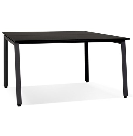 Zwarte vergadertafel/benchbureau 'AMADEUS SQUARE' - 160x160 cm