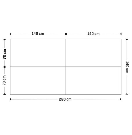 Dubbele rechte design bureau 'AMADEUS' van natuurlijk afgewerkt hout en zwart metaal - 280x140 cm