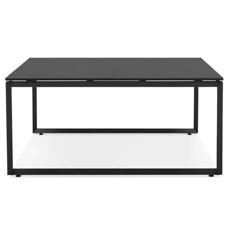 Zwarte vergadertafel / bench-bureau 'BAKUS SQUARE' - 160x160 cm