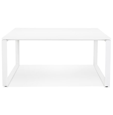 Witte vergadertafel / bench-bureau 'BAKUS SQUARE' - 160x160 cm