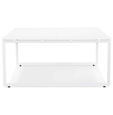 Witte vergadertafel / bench-bureau 'BAKUS SQUARE' - 160x160 cm