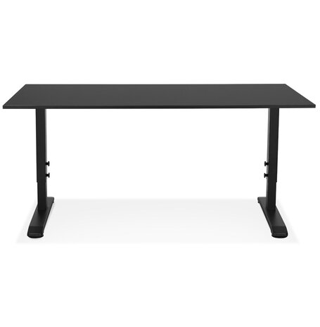 In hoogte verstelbare zwarte bureau 'OSMOSE' - 160x80 cm