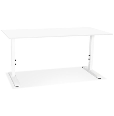 In hoogte verstelbare witte bureau 'OSMOSE' - 160x80 cm