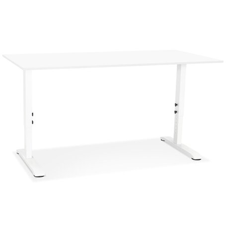 In hoogte verstelbare witte bureau 'OSMOSE' - 160x80 cm