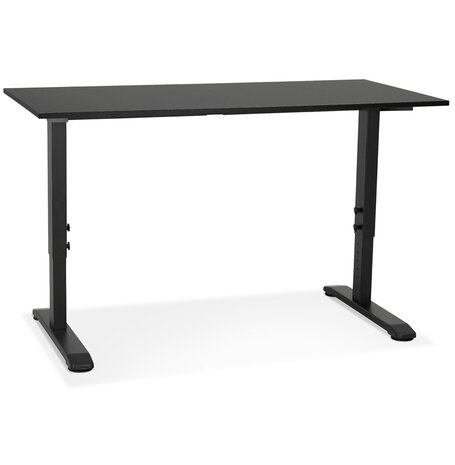 In hoogte verstelbare zwarte bureau 'OSMOSE' - 140x70 cm
