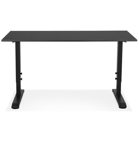 In hoogte verstelbare zwarte bureau 'OSMOSE' - 140x70 cm