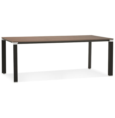 Design vergader- / eettafel 'XLINE' 200 in walnootafwerking met zwarte structuur - 200x100 cm