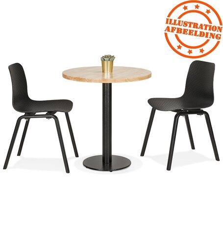 Rond tafelonderstel 'CORTADO' 75 in zwart metaal binnen-/buitenkant