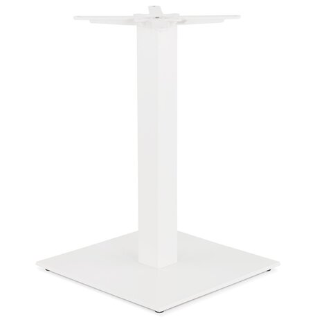 Vierkant tafelonderstel 'TOWER' 75 in wit metaal binnen-/buitenkant
