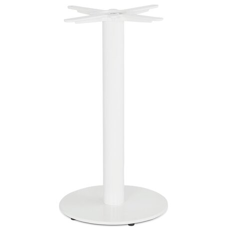 CORTADO' 75 tafel met ronde voet in wit metaal binnen/buiten