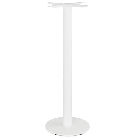 CORTADO' 110 tafel met ronde voet in wit metaal binnen/buiten