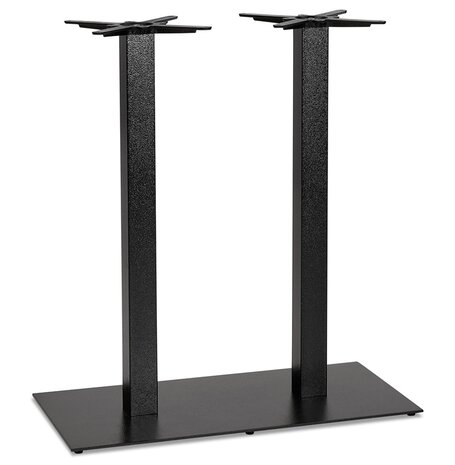 Zwart geverfde metalen tafelpoot 'NERO DOUBLE' 100 cm
