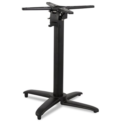 Opvouwbare tafelpoot 'PRATIK' 75 van zwart aluminium binnen/buiten