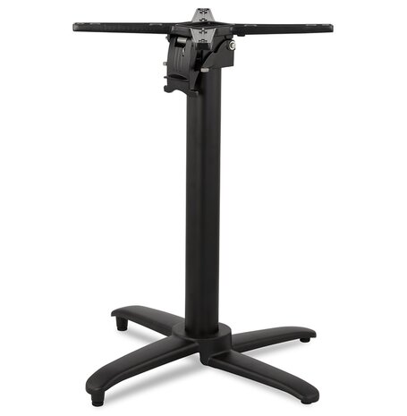 Opvouwbare tafelpoot 'PRATIK' 75 van zwart aluminium binnen/buiten