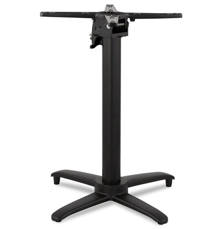 Opvouwbare tafelpoot 'PRATIK' 75 van zwart aluminium binnen/buiten