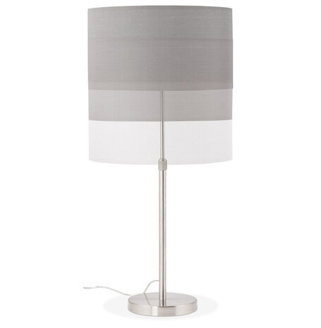 Grijze, in de hoogte regelbare tafellamp 'LIVING MINI'