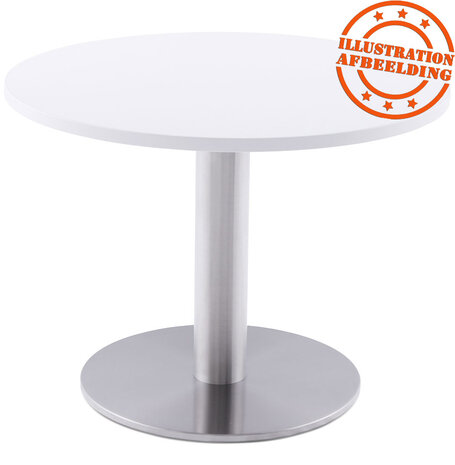 Wit, rond tafelblad 'RINGO' Ø 60cm