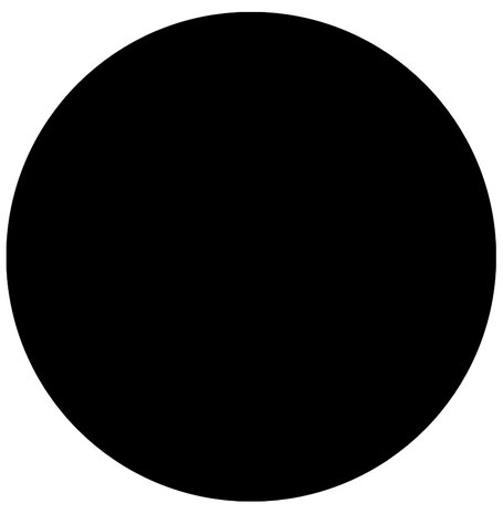 Zwart, rond tafelblad 'RINGO' Ø 70cm
