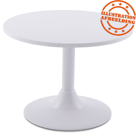 Wit, rond tafelblad 'RINGO' Ø 70cm