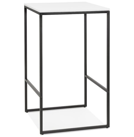 Hoge, industriële 'ORTOS' tafel met wit blad en zwarte structuur
