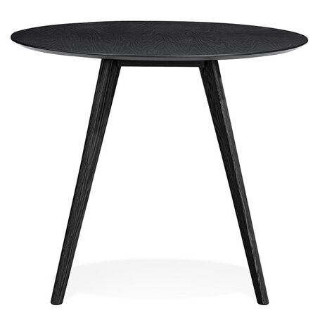 Zwarte ronde keukentafel 'MIDY' in Scandinavische stijl - ø 90 cm