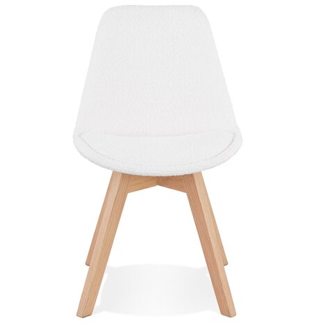 Scandinavische design stoel 'LINETTE' van witte badstof