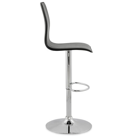 Design barkruk 'ALTO' uit zwart imitatieleder