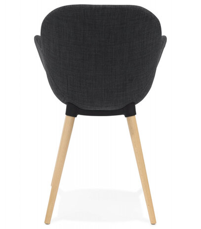 Stoel met Scandinavisch design ‘TAPIOCA' in donkergrijze stof