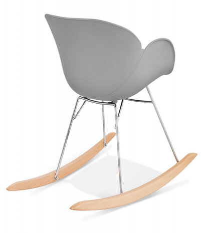 Design schommelstoel 'BASKUL' grijs van kunststof
