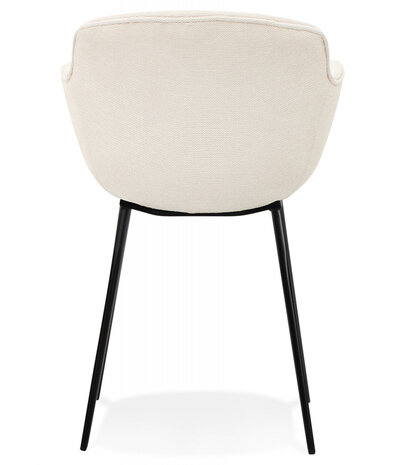 Beige stoffen stoel met armleuningen 'NEGRONI'