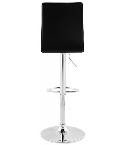 Design barkruk 'ALTO' uit zwart imitatieleder