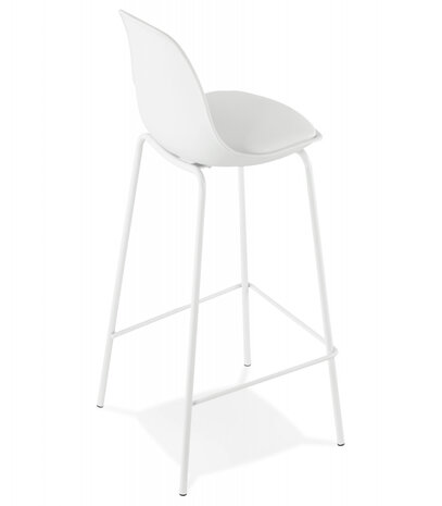 Industriële witte, halfhoge kruk 'COOKIE MINI'