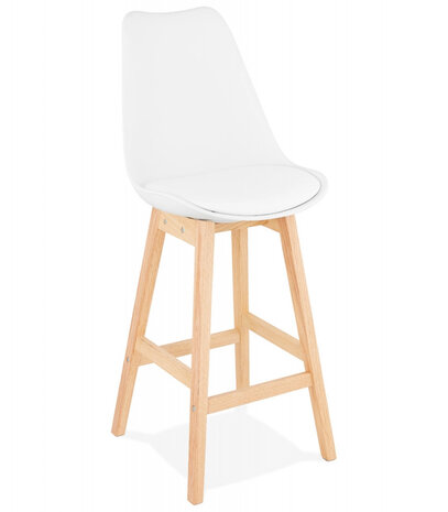 Halfhoge kruk ‘CAMILA MINI' wit Scandinavische stijl
