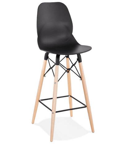 Halfhoge kruk 'COSMIK MINI' zwart Scandinavische stijl