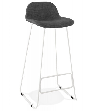 Design barkruk 'MOSKOW' met wit metalen onderstel