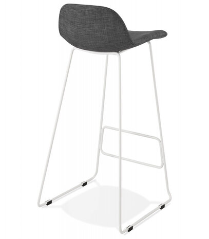 Design barkruk 'MOSKOW' met wit metalen onderstel