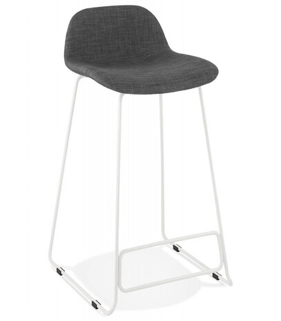 Halfhoge kruk 'MOSKOW MINI' met wit metalen onderstel