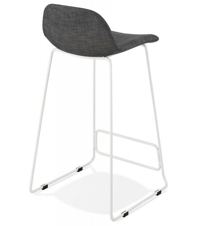 Halfhoge kruk 'MOSKOW MINI' met wit metalen onderstel