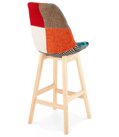 CUPIDON MINI' halfhoge snack-kruk met patchwork-stijl