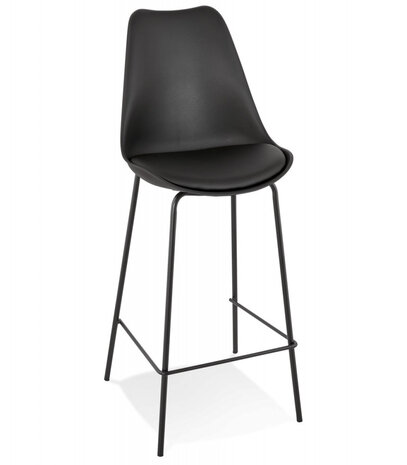 Halfhoge zwarte barkruk 'LEMON MINI'