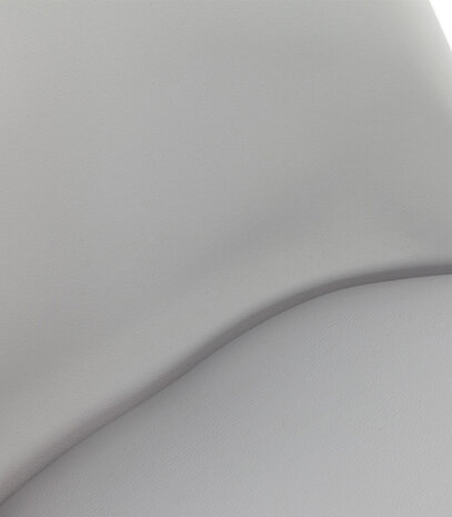 Grijze design barkruk 'LEMON' met witte metalen poten