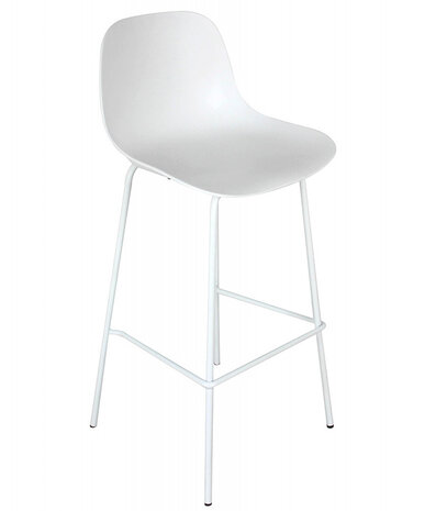 Halfhoge witte kruk 'GRANO MINI' voor binnen/buiten