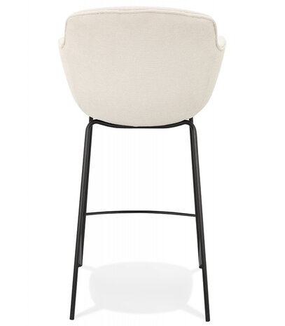 Halfhoge barkruk 'AMERICA MINI' van beige stof