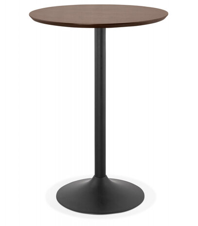 Staantafel / hoge tafel 'OSTERIA' met notenhouten afwerking - Ø 90 cm