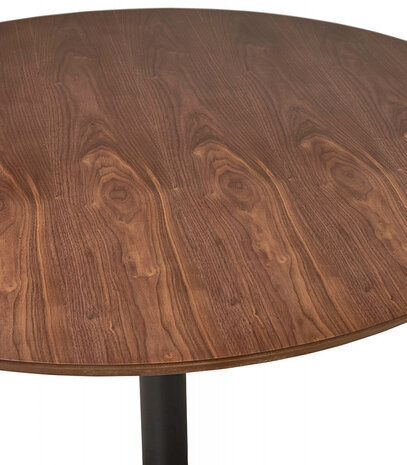 Staantafel / hoge tafel 'OSTERIA' met notenhouten afwerking - Ø 90 cm
